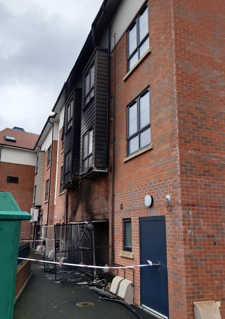 Fire, Christchurch Road, Bournemouth, 17 February 2022.jpg
