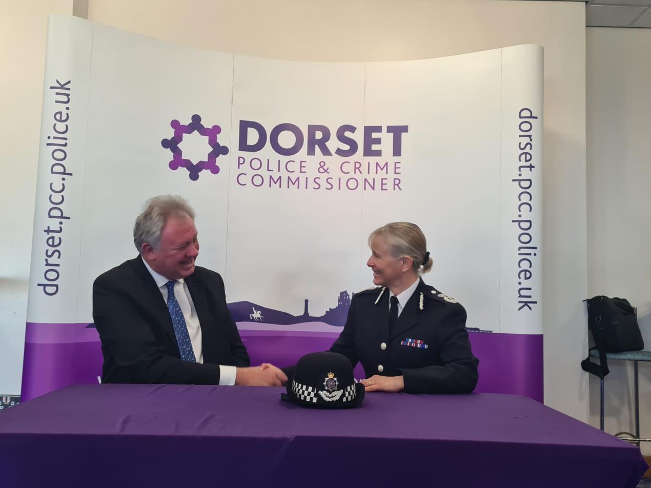 David Sidwick with Chief Constable Amanda Pearson after being re-elected PCC.jpg